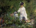 junge Frau unter den Blumen Eduard Manet